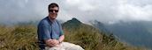 James enjoying the view in Munnar